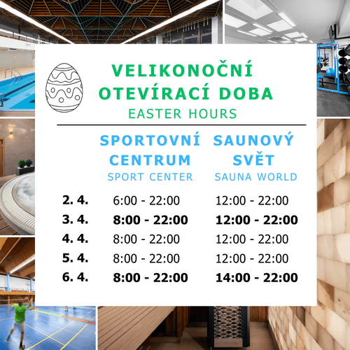 Otevírací doba přes Velikonoce 2026